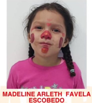 Solicitan apoyo para localizar a la pequeña Madeline Arleth Favela Escobedo