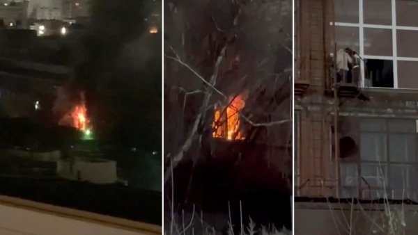 Rescatan a 80 personas atrapadas en un gran incendio en Moscú (videos)