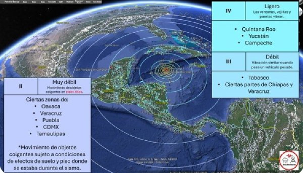 Quintana Roo activa protocolo Civil tras sismo en el Caribe