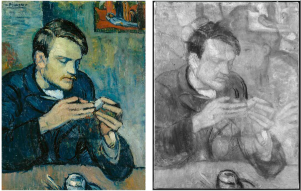 Descubren retrato inédito de Picasso oculto bajo una de sus pinturas del periodo Azul