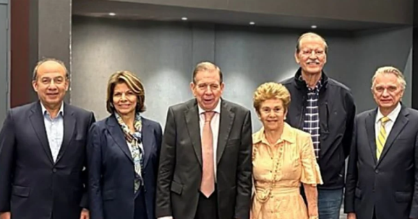 Calderón, Fox y expresidentes de Latinoamérica acompañan a Edmundo González en su visita a Panamá