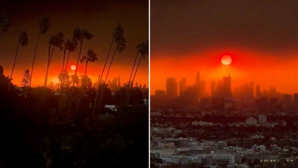 El cielo de Los Ángeles está literalmente 'en llamas' en medio de masivos incendios (videos)