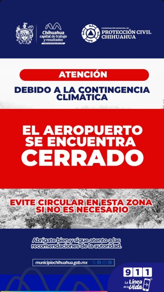 Cierran Aeropuerto por condiciones climatológicas