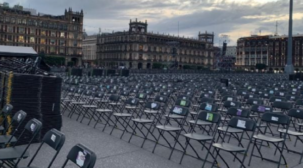 Así se prepara el Zócalo para los 100 primeros días de gobierno de Sheinbaum