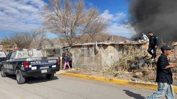 Arde vivienda en la Ampliación Nuevo Triunfo