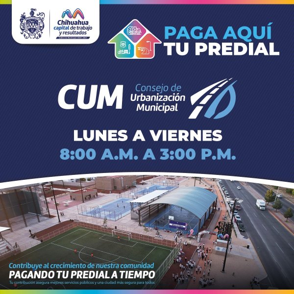 Ahora podrás pagar tu Predial con el 12% de descuento, en las instalaciones del CUM