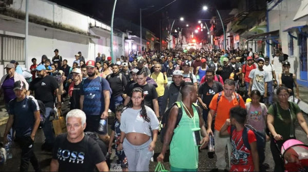 Sale desde Tapachula la primera caravana migrante de la nueva presidencia de Trump