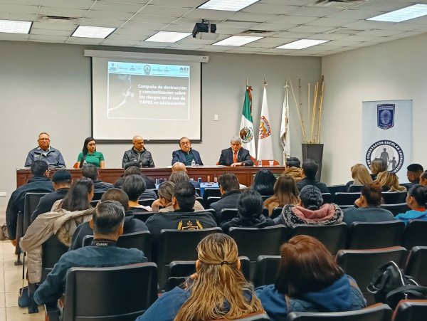 Arranca FGE Norte campaña de recolección y destrucción de vapeadores en escuelas