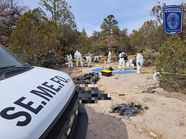 Trabaja Fiscalía en la identificación de los cuerpos localizados en fosas clandestinas en “El Willi”, municipio de Casas Grandes