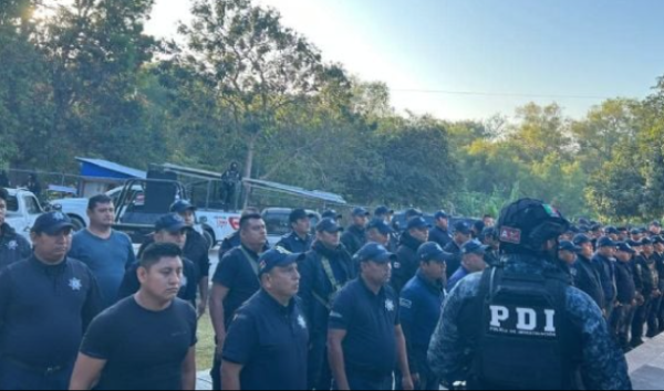 Fuerzas de seguridad detienen a 67 policías municipales de Chiapa de Corzo, incluido su director