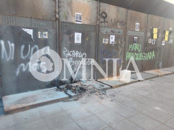 Destrozos, pintas y violentadores señalados, dejó a su paso la marcha del 8M en el primer cuadro de la ciudad